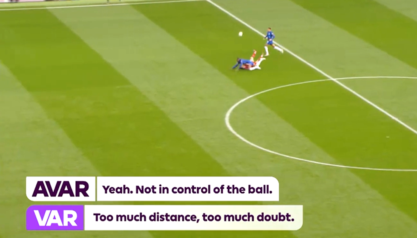 VAR believe that Jota doesn't have control of the ball and is too far away from goal